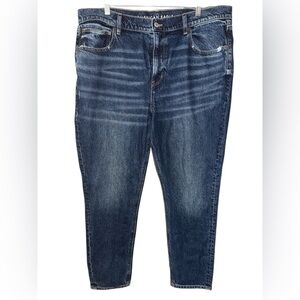 American Eagle Outfitters Women’s Dark Blue High-Rise Jeans